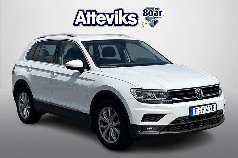 Vit Begagnad 2019 VW Tiguan SUV | 269 000 kr (Marknadspris) - Bild 1/4