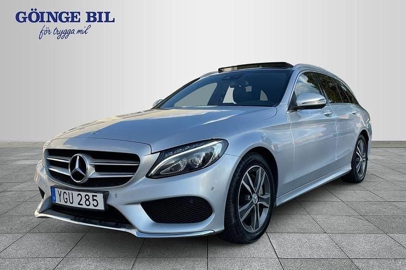 Silver Begagnad 2016 Mercedes C220 AMG line Kombi | 214 900 kr (Dyr) - Bild 1/3