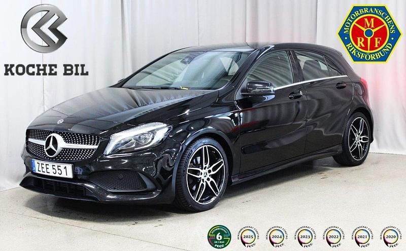 Svart Begagnad 2017 Mercedes A180 AMG Halvkombi | 164 900 kr (Marknadspris) - Bild 1/4