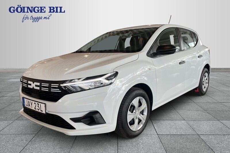 Vit Ny 2024 Dacia Sandero Essentiel Halvkombi | 169 000 kr (Marknadspris) - Bild 1/3