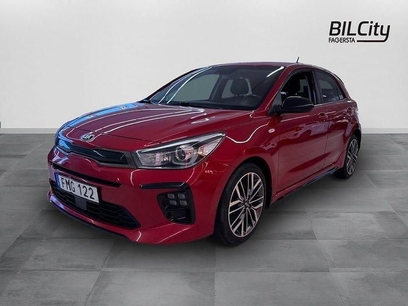 Begagnad Kia Rio GT-Line 120 HK (88 kW) 2018 Röd Halvkombi