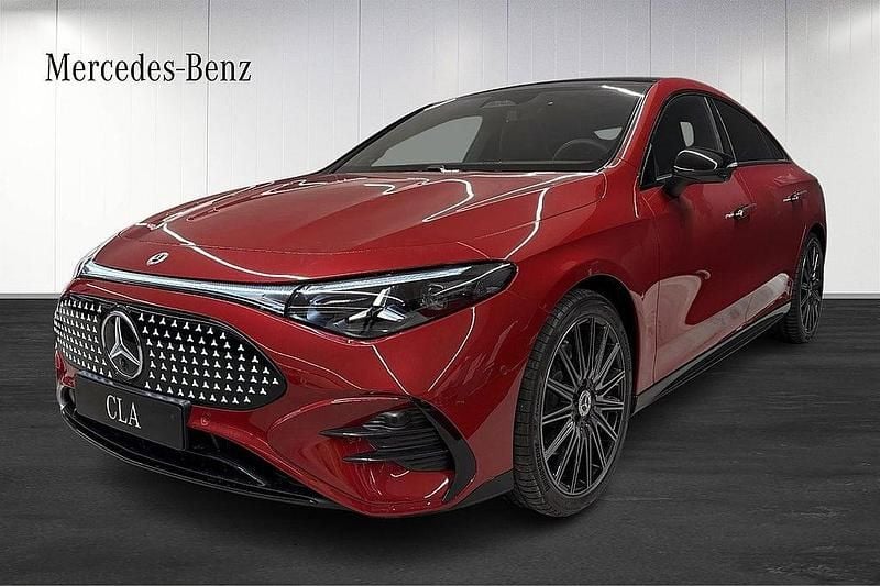 Ny Mercedes CLA 250+ AMG line Plus 200 kW (272 HK) 2025 Röd Sedan