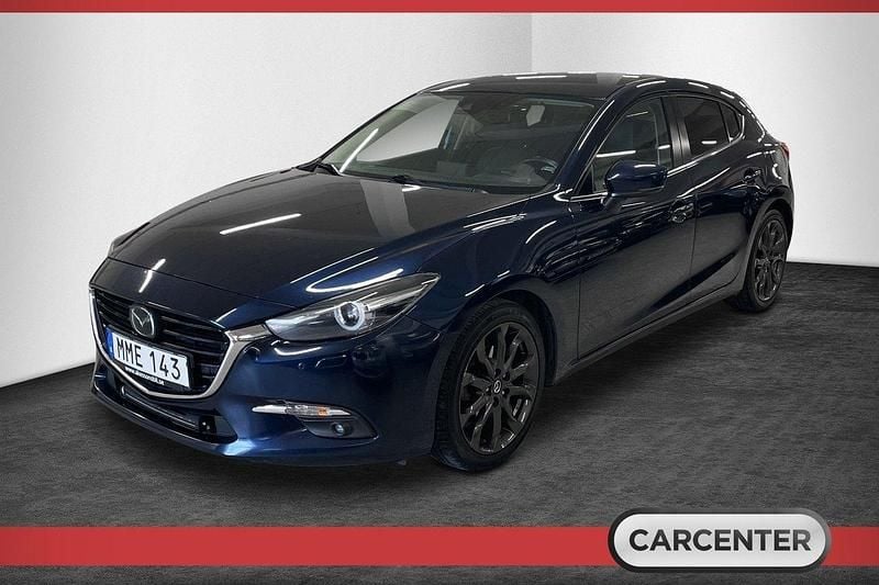 Blå Begagnad 2016 Mazda 3 Inclusive Halvkombi | 99 500 kr (Bra pris) - Bild 1/4