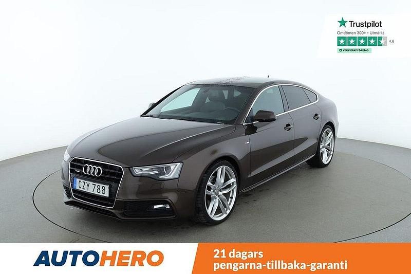 Brun Begagnad 2015 Audi A5 Sportback S-Line Halvkombi | 178 000 kr (Lite dyr) - Bild 1/4