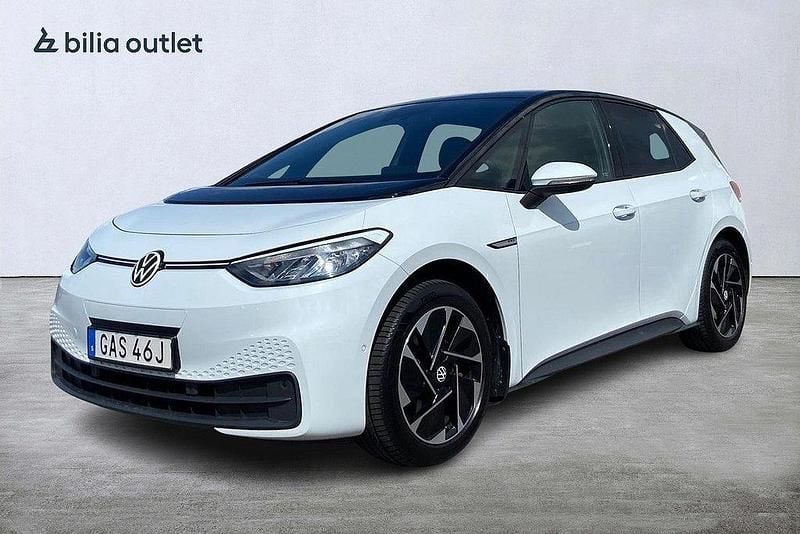 Vit Begagnad 2023 VW ID.3 Pro Performance Halvkombi | 269 900 kr (Marknadspris) - Bild 1/3