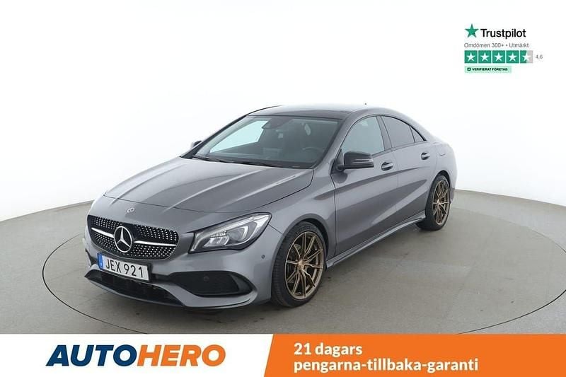 Mörkgrå Begagnad 2018 Mercedes CLA200 AMG Sportkupé | 244 000 kr (Lite dyr) - Bild 1/4