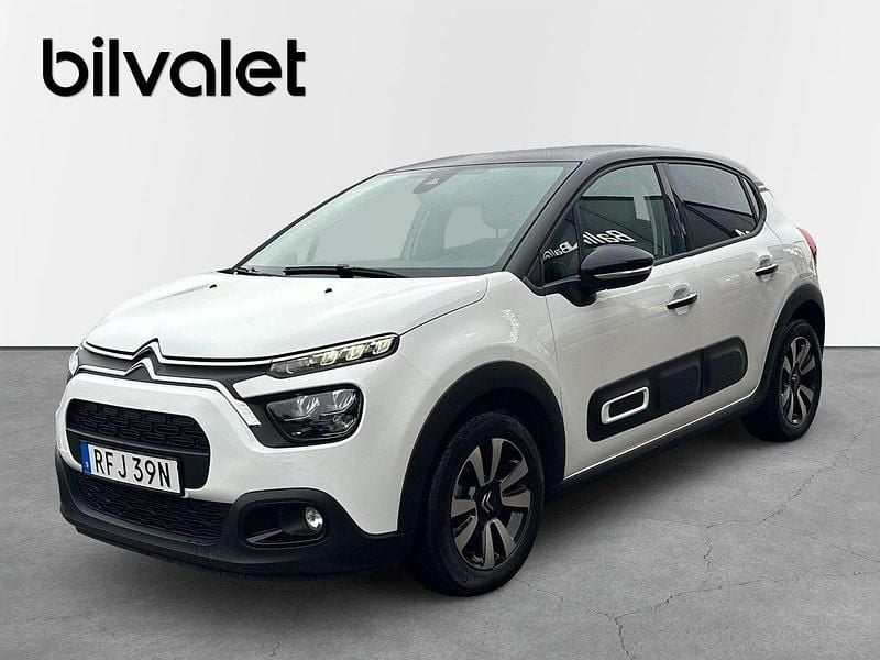 Vit Begagnad 2023 Citroën C3 PureTech Halvkombi | 129 900 kr (Marknadspris) - Bild 1/4