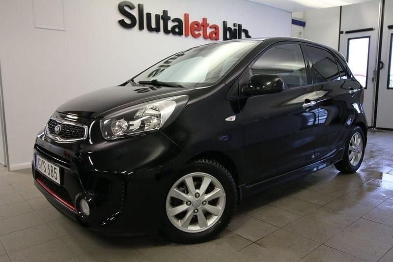 Svart Begagnad 2015 Kia Picanto Halvkombi | 73 900 kr (Marknadspris) - Bild 1/4
