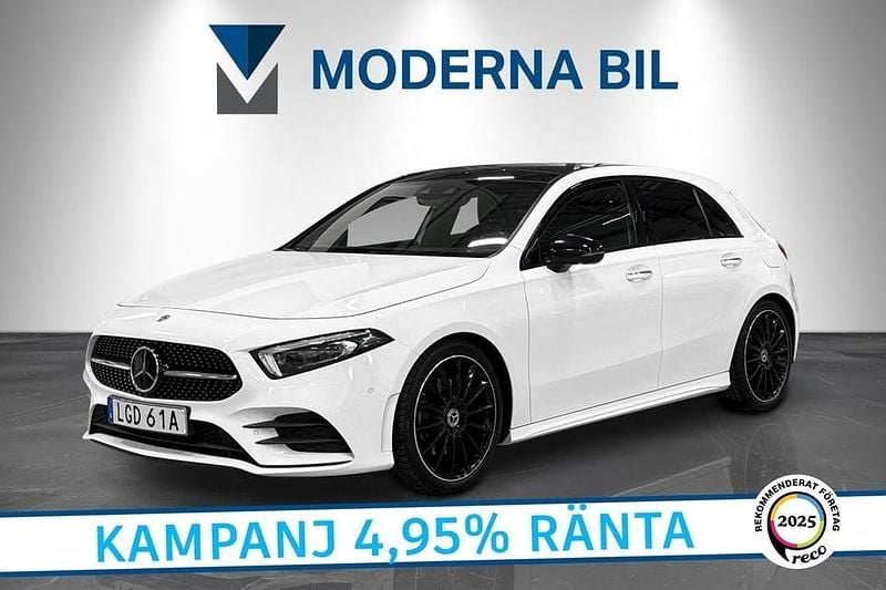 Vit Begagnad 2019 Mercedes A220 AMG Halvkombi | 279 900 kr (Lite dyr) - Bild 1/4