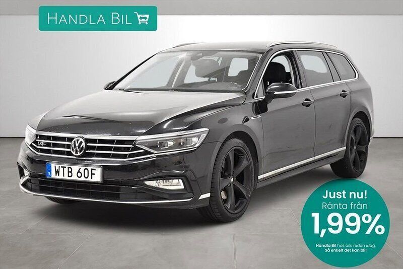 Svart Begagnad 2019 VW Passat R-line Kombi | 239 900 kr (Marknadspris) - Bild 1/3