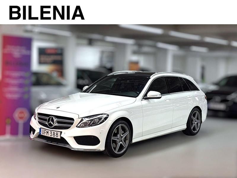 Vit Begagnad 2014 Mercedes C180 AMG Kombi | 189 900 kr (Dyr) - Bild 1/4