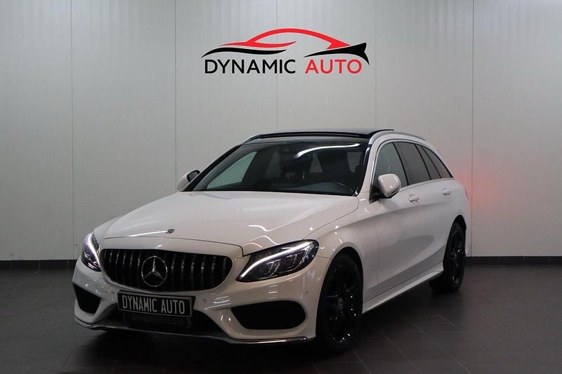 Vit Begagnad 2017 Mercedes C220 AMG Kombi | 239 900 kr (Lite dyr) - Bild 1/4