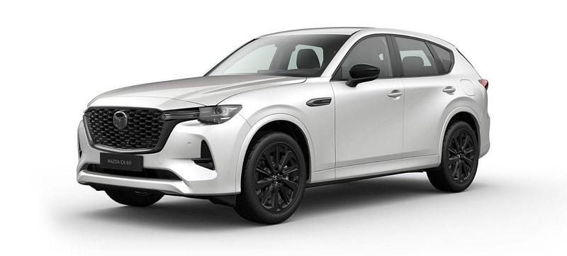 Vit (rhodium white) Ny 2025 Mazda CX-60 Homura-Line SUV | 585 300 kr (Superpris) - Bild 1/1
