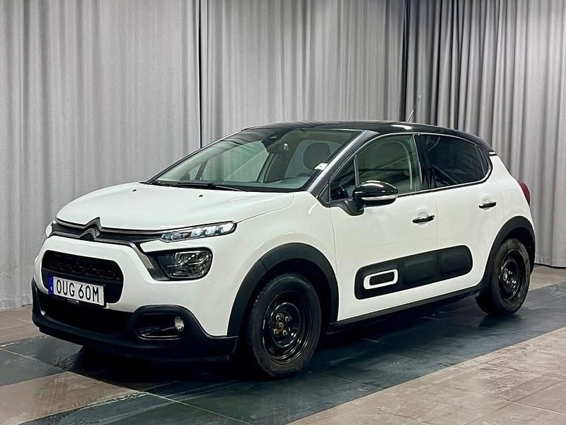 Vit Begagnad 2023 Citroën C3 PureTech Halvkombi | 139 900 kr (Marknadspris) - Bild 1/4