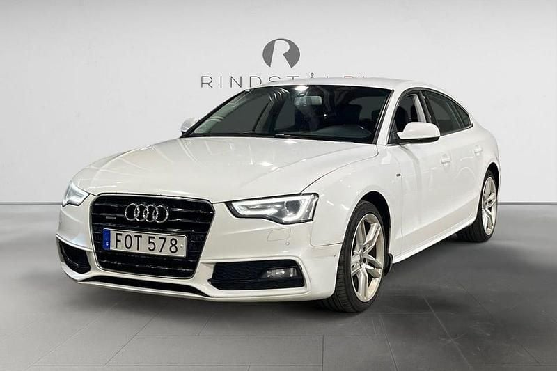 Vit Begagnad 2015 Audi A5 Sportback S-Line Halvkombi | 97 900 kr (Marknadspris) - Bild 1/3