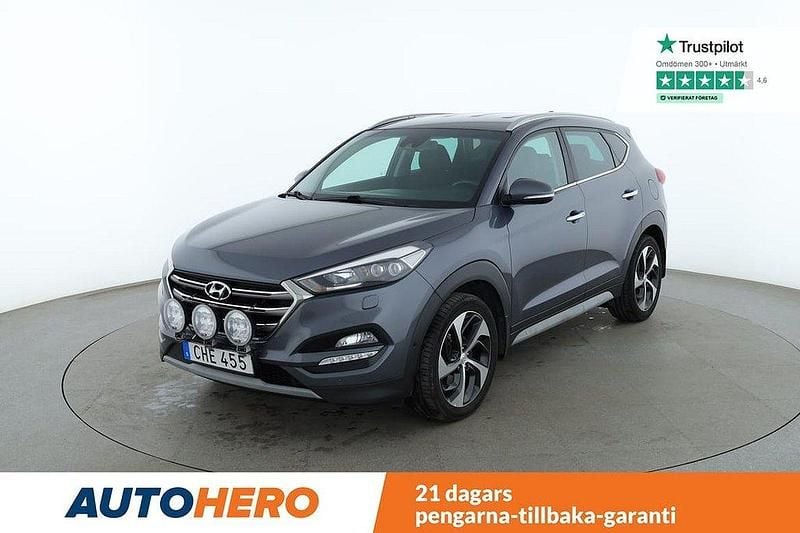 Mörkgrå Begagnad 2018 Hyundai Tucson Premium SUV | 188 000 kr (Marknadspris) - Bild 1/4
