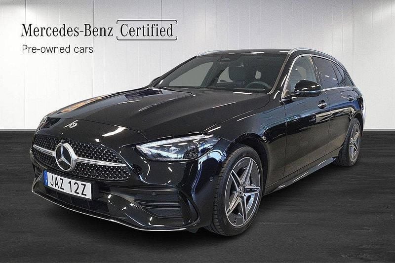 Svart Begagnad 2024 Mercedes C300e Premium Kombi | 548 800 kr (Marknadspris) - Bild 1/4