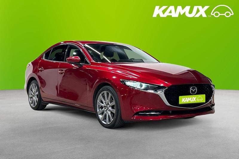 Röd Begagnad 2019 Mazda 3 Sedan | 207 900 kr (Marknadspris) - Bild 1/3