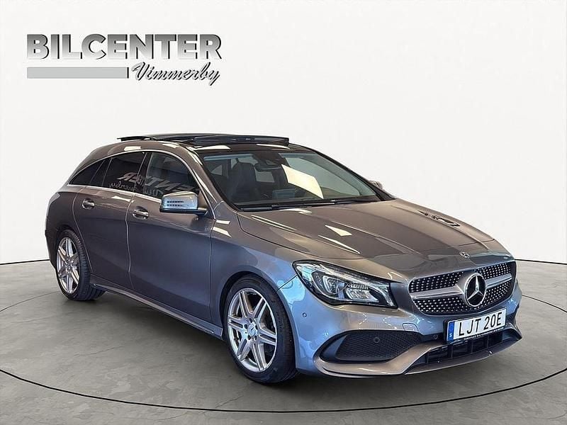 Mörkgrå Begagnad 2018 Mercedes CLA180 Shooting Brake AMG Kombi | 227 500 kr (Lite dyr) - Bild 1/4