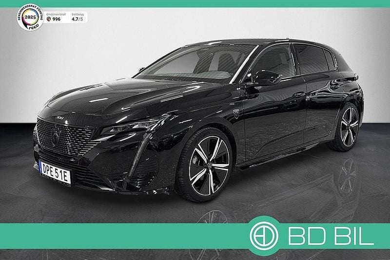 Svartmetallic Begagnad 2024 Peugeot 308 GT-line Halvkombi | 239 900 kr (Marknadspris) - Bild 1/3