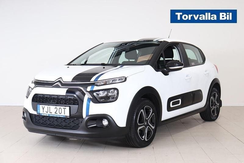 Vit Begagnad 2021 Citroën C3 PureTech Halvkombi | 109 900 kr (Marknadspris) - Bild 1/3