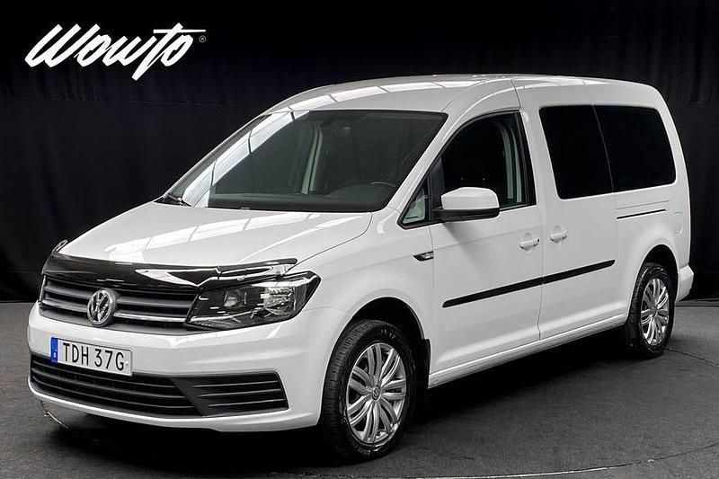 Vit Begagnad 2020 VW Caddy Maxi Life Life Minibuss | 349 800 kr - Bild 1/3