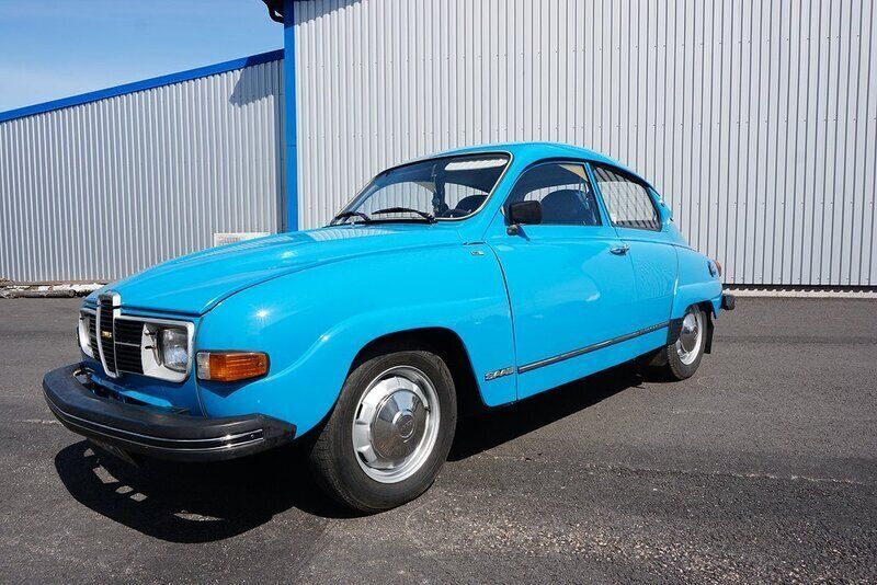 Blå Begagnad 1977 Saab 96 Sedan | 80 000 kr - Bild 1/4