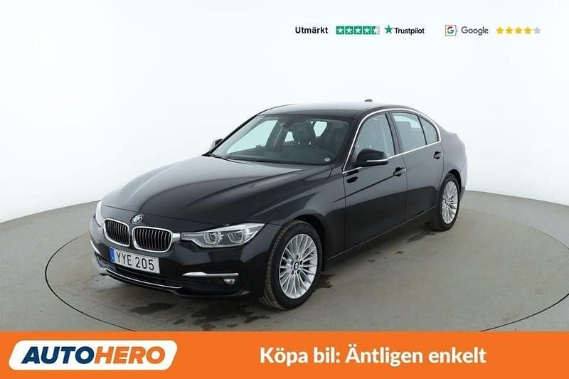 Svart Begagnad 2017 BMW 318 Luxury Line Sedan | 141 000 kr (Marknadspris) - Bild 1/4