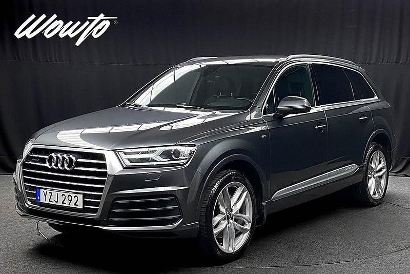 Grå (daytona grey pärleffekt) Begagnad 2017 Audi Q7 S-Line SUV | 449 800 kr (Lite dyr) - Bild 1/3