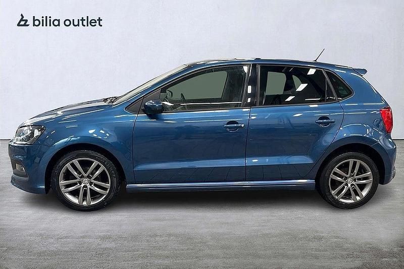 Begagnad VW Polo R-line 90 HK (66 kW) 2017 Blå Halvkombi
