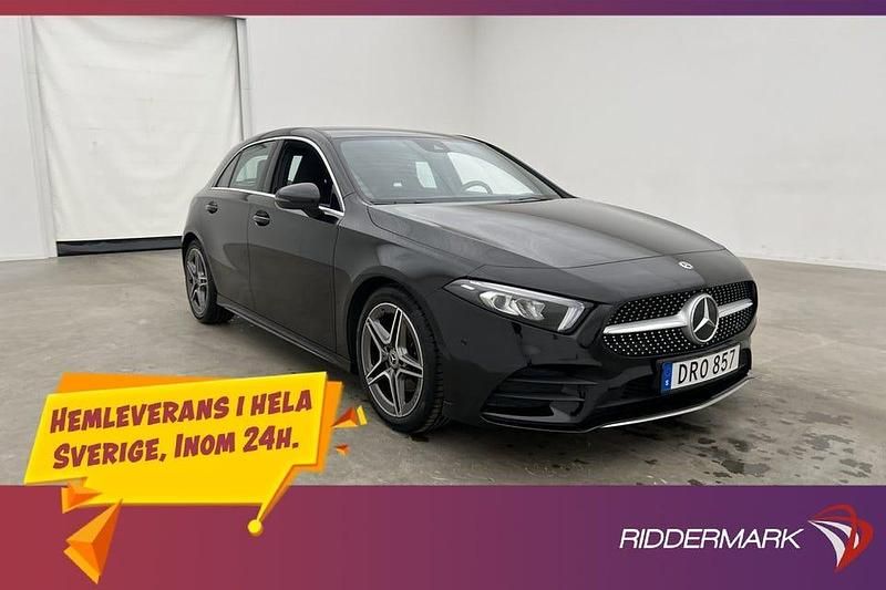 Svart Begagnad 2019 Mercedes A180 AMG Halvkombi | 254 800 kr (Marknadspris) - Bild 1/3