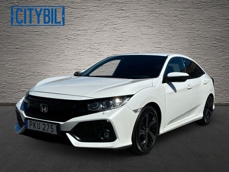 Vit Begagnad 2018 Honda Civic Elegance Halvkombi | 159 900 kr (Marknadspris) - Bild 1/4