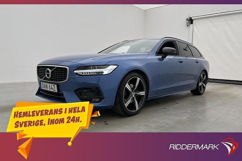 Blå Begagnad 2020 Volvo V90 R-Design Kombi | 334 800 kr (Bra pris) - Bild 1/3