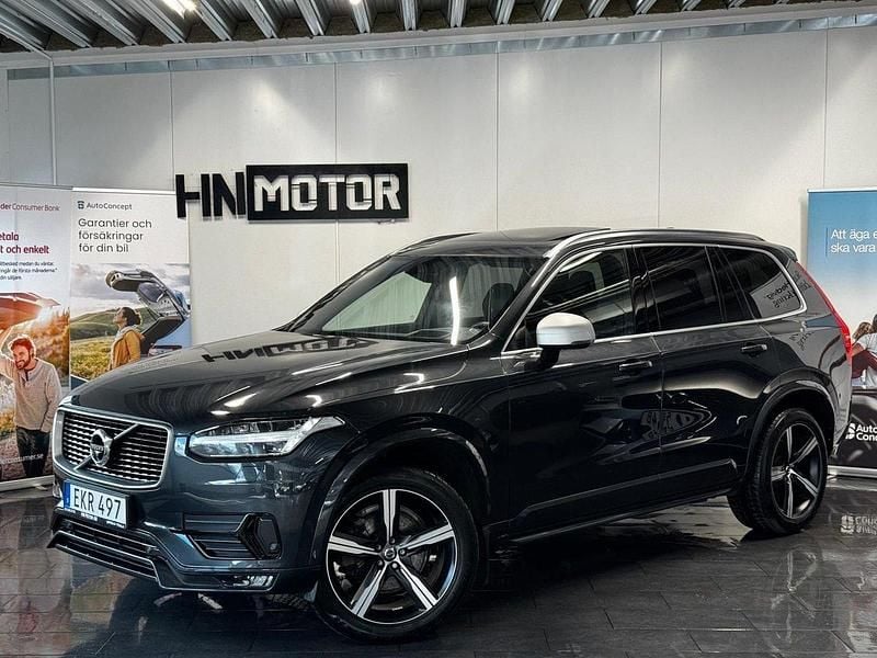 Grå Begagnad 2018 Volvo XC90 R-Design SUV | 349 900 kr (Superpris) - Bild 1/4