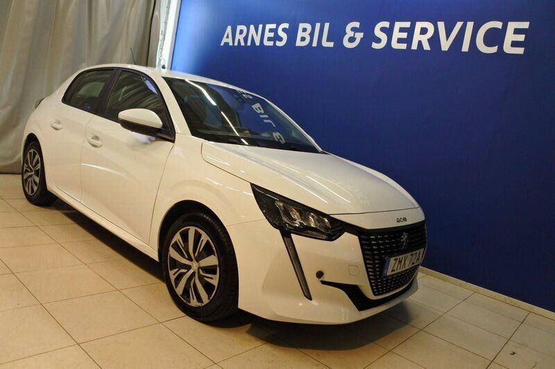 Vit Begagnad 2020 Peugeot 208 Active Halvkombi | 139 500 kr (Marknadspris) - Bild 1/4