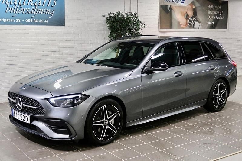 Grå Begagnad 2022 Mercedes C220 AMG Kombi | 379 000 kr (Bra pris) - Bild 1/4