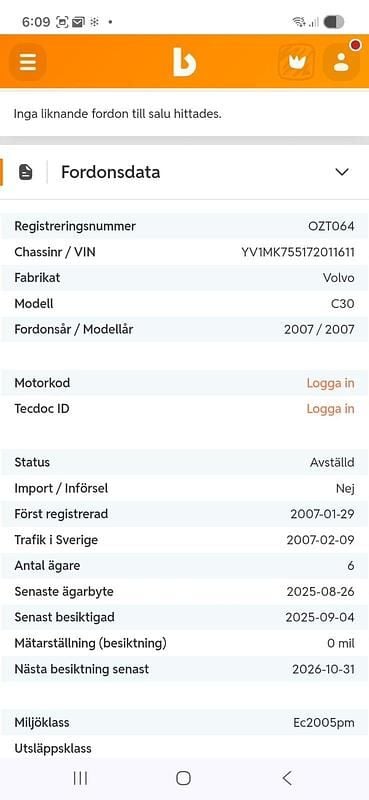 Begagnad 2007 Volvo C30 Halvkombi | 33 500 kr (Bra pris) - Bild 1/4