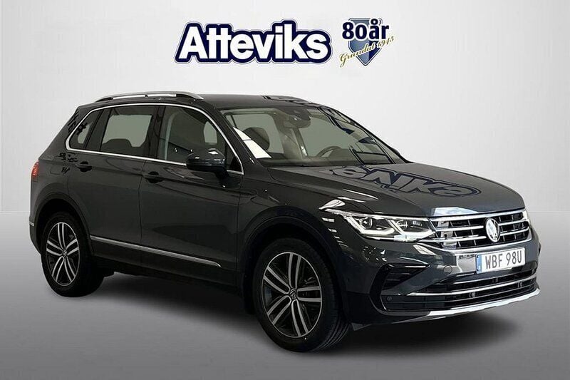 Grå Begagnad 2022 VW Tiguan Elegance SUV | 309 900 kr (Superpris) - Bild 1/4