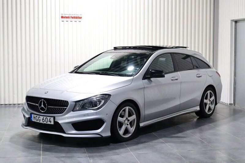 Silver Begagnad 2015 Mercedes CLA220 Shooting Brake AMG Kombi | 199 900 kr (Marknadspris) - Bild 1/4