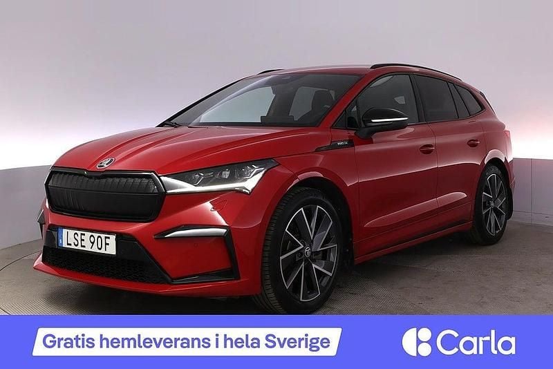 Röd Begagnad 2022 Skoda Enyaq iV SportLine SUV | 358 990 kr (Marknadspris) - Bild 1/4