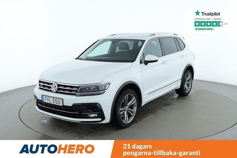 Vit Begagnad 2018 VW Tiguan Allspace R-line SUV | 311 000 kr (Lite dyr) - Bild 1/4