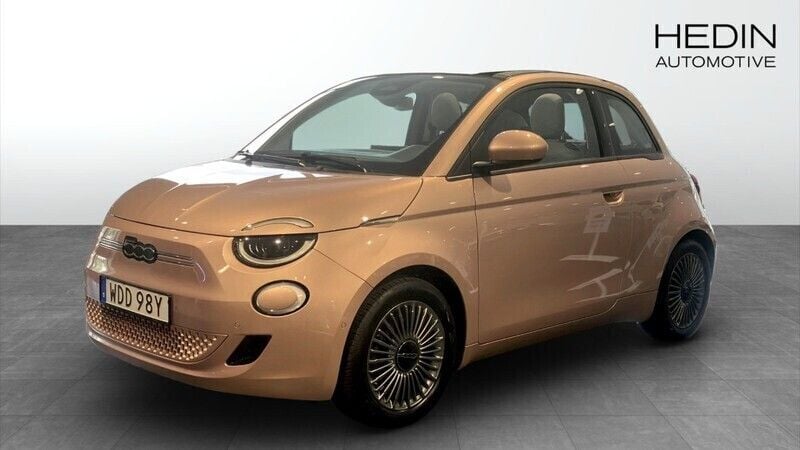 Gul (gold) Begagnad 2021 Fiat 500e Icon Cab | 229 900 kr - Bild 1/4