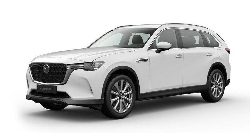 Vit Ny 2024 Mazda CX-80 Exclusive-Line SUV | 558 900 kr (Superpris) - Bild 1/4