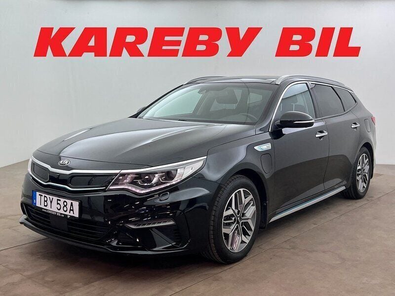 Svart Begagnad 2019 Kia Optima Hybrid 2 Sedan | 238 900 kr (Marknadspris) - Bild 1/4