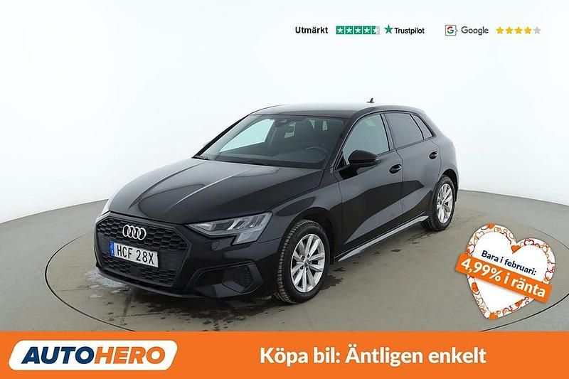 Svart Begagnad 2021 Audi A3 Sportback Halvkombi | 237 000 kr (Marknadspris) - Bild 1/4
