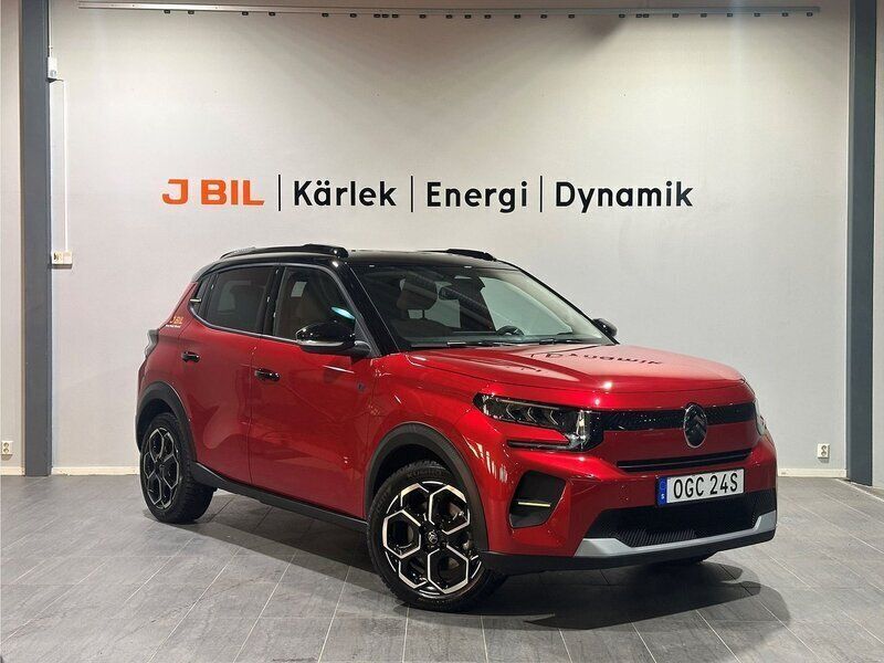 Röd Begagnad 2024 Citroën e-C3 Halvkombi | 309 900 kr - Bild 1/4