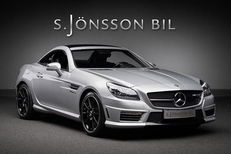 Begagnad Mercedes SLK55 AMG AMG 422 HK (310 kW) 2014 Iridiumsilver metallic Cab
