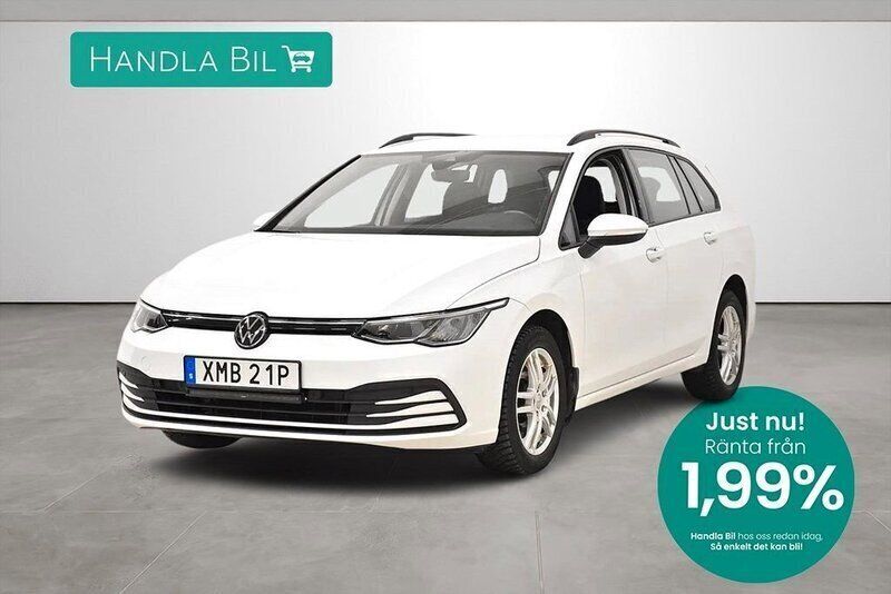 Vit Begagnad 2022 VW Golf VIII SE Kombi | 264 900 kr (Marknadspris) - Bild 1/3