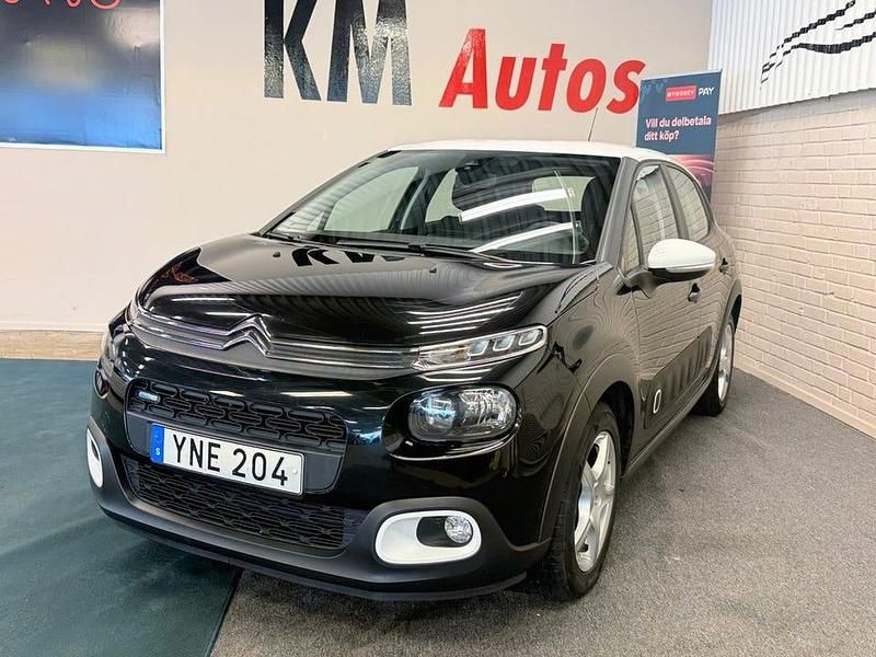 Svart Begagnad 2017 Citroën C3 Halvkombi | 74 900 kr (Marknadspris) - Bild 1/4