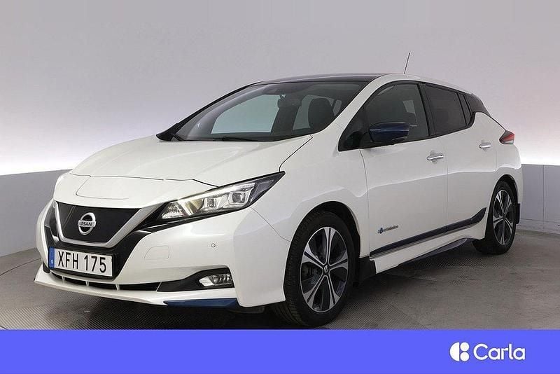 Vit Begagnad 2018 Nissan Leaf 360º Halvkombi | 141 900 kr (Lite dyr) - Bild 1/4